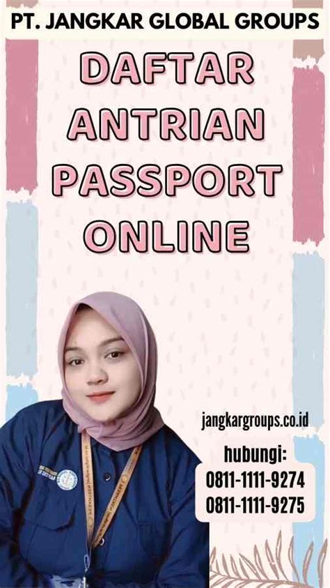 Daftar Antrian Passport Online Jangkar Global Groups