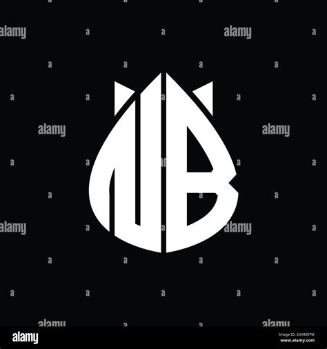 NB Logo Monogram Drops Crown Abstract Shape Vector Images Design