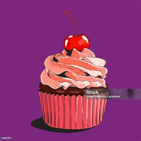 Cupcake Stock Illustration Download Image Now Bakery Blueberry