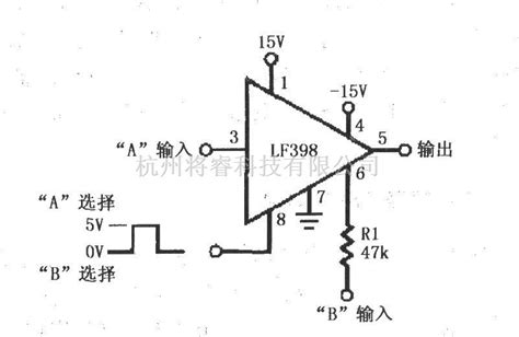 采样保持放大电路中的采样保持放大器lf398用做二通道开关电路 将睿