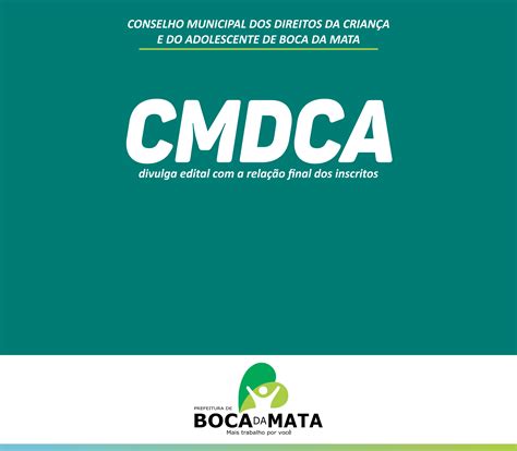 Cmdca Divulga Edital A Rela O Final Dos Inscritos Prefeitura De