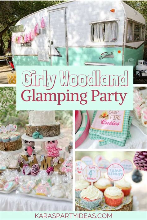 Girly Woodland Glamping Party Karas Party Ideas Glamping Party