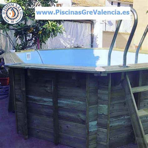 Venta e instalación de piscina desmontable de madera Gre Canelle2 Esteval