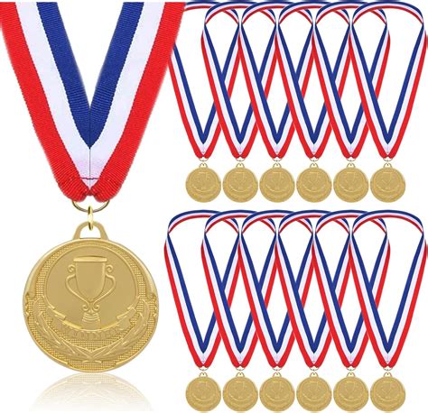 Amazon.com : 12 Pieces Gold Medals for Awards - Winner Medal Metal with ...