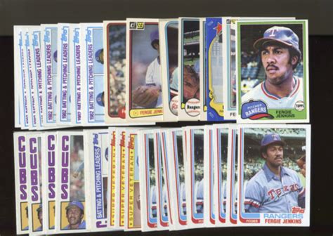 58 1981 1984 Fergie Jenkins Baseball Card Lot W Topps Fleer