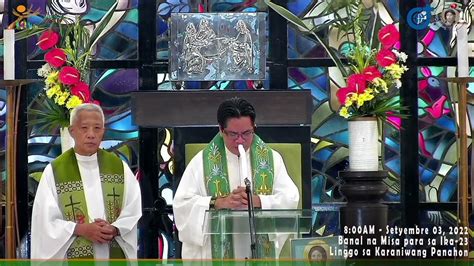 Live Am Holy Mass September Rd Sunday In Ordinary Time