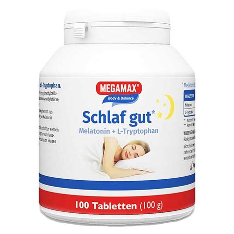 Schlaf Gut Melatonin L Tryptophan Tabletten 100 St Meine OnlineApo