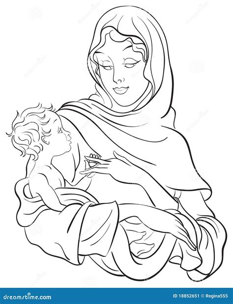 Baby Jesus Clip Art Black And White