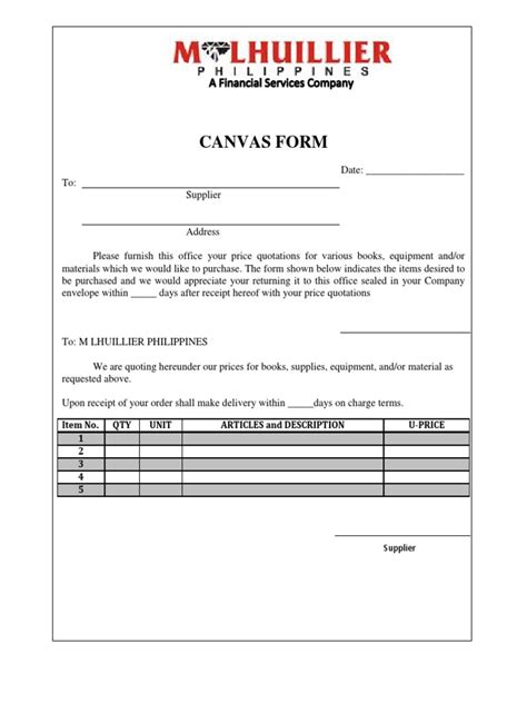 Canvas Form