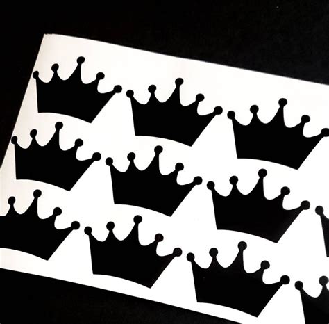 24 Crown Vinyl Stickers Crown Vinyl Decals Crown Stickers | Etsy