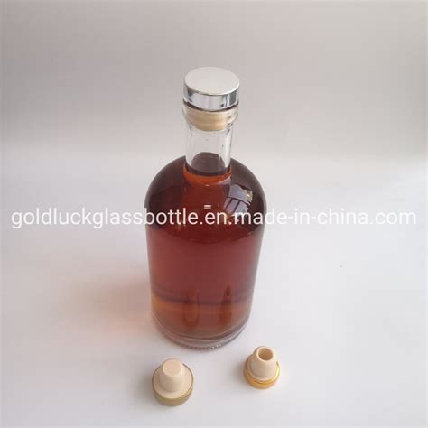 250ml 500ml Design Spraying Transparent Flint Round Whiskey Gin Vodka