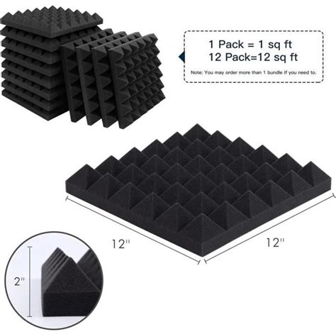 Panneaux De Mousse Acoustique Pyramidale X X Cm Pi Ces