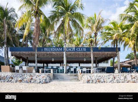 Phuket, Thailand - August 5th 2019: The Blue Siam Beach Club on Bang ...