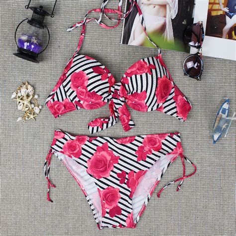 Womens Halter Bikini Set Boho Aztec Pattern Swimwear Bohemian Swimsuit For Summer On Luulla