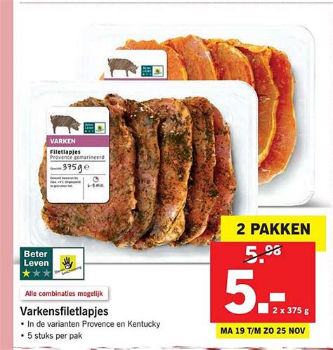 Varkensfiletlapjes Aanbieding Bij Lidl 1Folders Nl