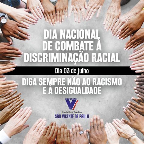 Dia Nacional Combate Discrimina O Racial Escola Rural S O