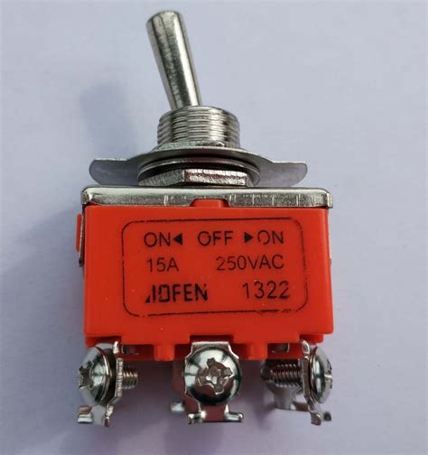 3pcs DPTT ON OFF ON Industrial Toggle Switches 1322 Double Pole Triple