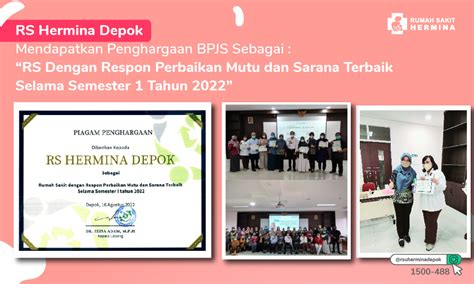 Hermina Hospitals Hermina Hospital Depok Received The Bpjs Award As