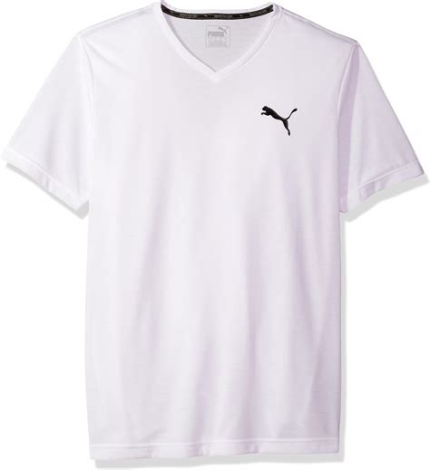 PUMA Men S Active V Neck T Shirt White S At Amazon Mens Clothing Store