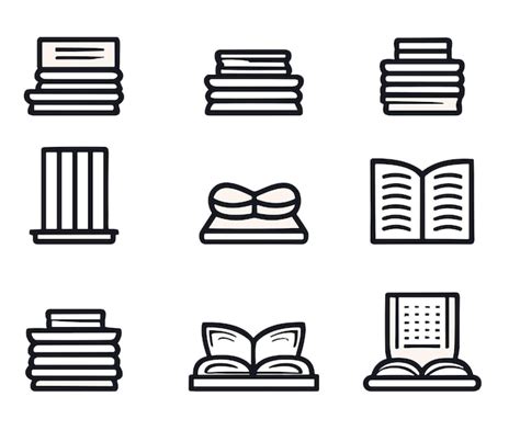 Premium Vector Books Icons Vector Line Editable Stroke