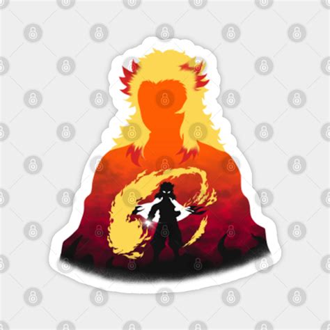 Flame Breathing Rengoku - Demon Slayer - Magnet | TeePublic