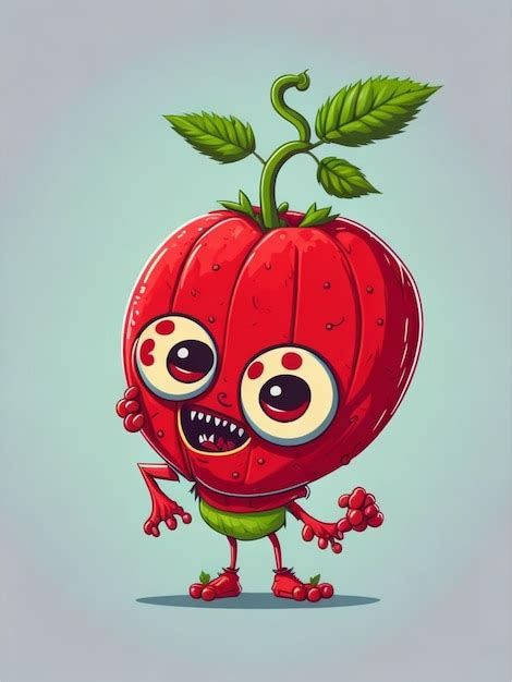 Premium Ai Image Create A Mascot With Pitanga Fruit With Mouth