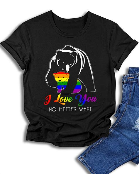 Fashion T Shirt Proud Mom No Matter What Lgbtq Lgbt Mom Pride T