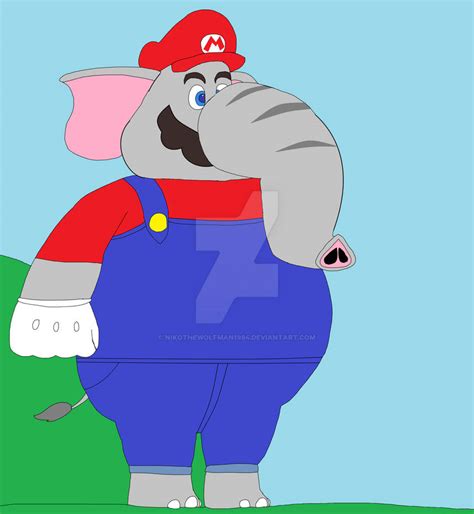 Elephant Mario by NikoTheWolfMan1994 on DeviantArt