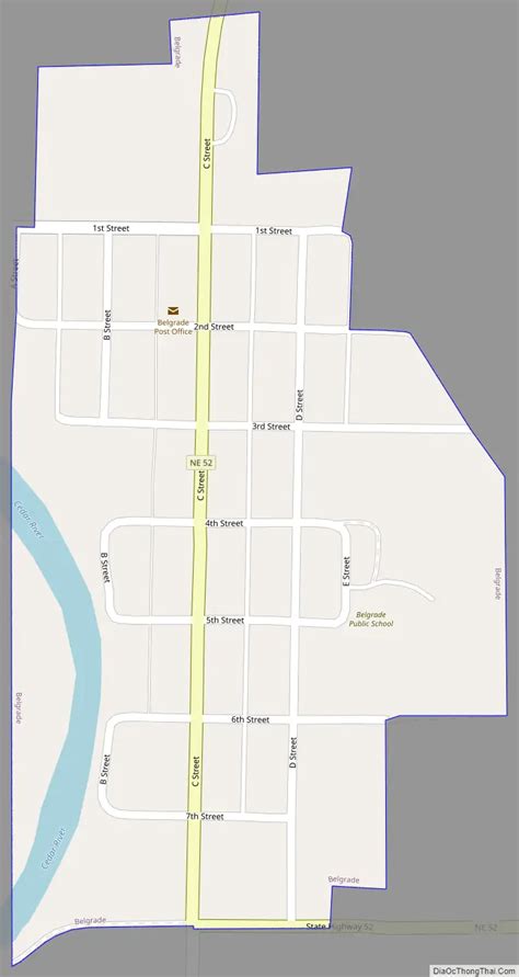 Map Of Belgrade Village Nebraska Thong Thai Real