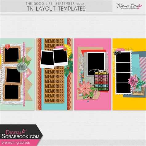 The Good Life September 2022 Travelers Notebook Layout Templates Kit