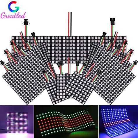 1 5Pcs WS2812B Digital LED Flexible Individually Addressable Panel