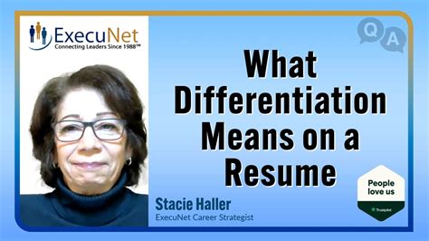 What Differentiation Means On A Resume Youtube