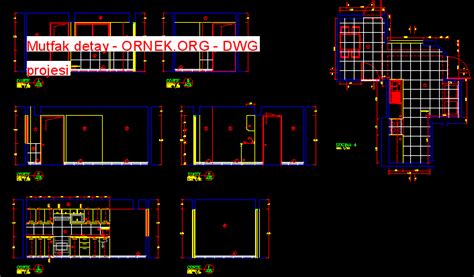 Mutfak Detay Dwg Projesi Autocad Projeler