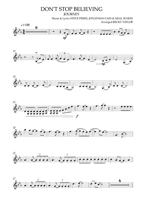 Dont Stop Believin Arr Becky Taylor By Journey Sheet Music For String Quartet At Sheet