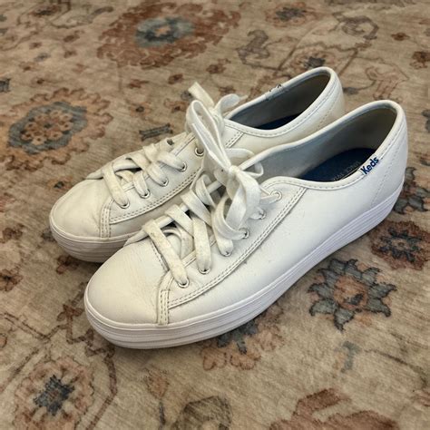 Keds White Sneakers Only Worn Once Size Womens 8 Depop