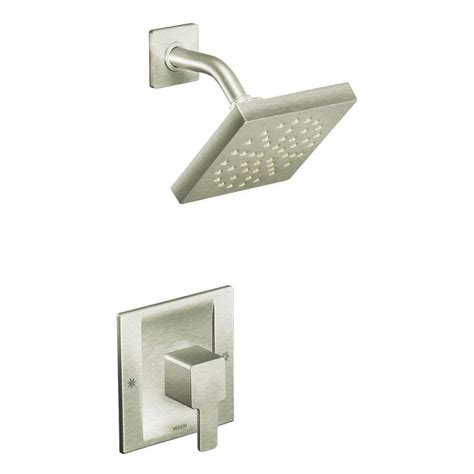 Moen 90 Degree Brushed Nickel 1 Handle Shower Faucet At