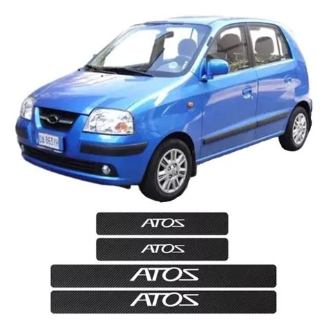 Sticker Cubre Estribos Fibra Carbon Para Hyundai Atos Meses Sin Inter S