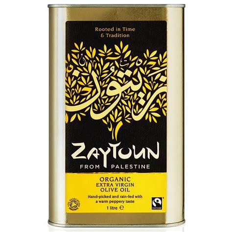 Zaytoun Organic Fairtrade Extra Virgin Olive Oil L Zaytoun