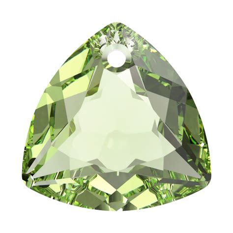 Swarovski 6434 Trilliant Cut Pendant Peridot 10 5mm Dreamtime Creations