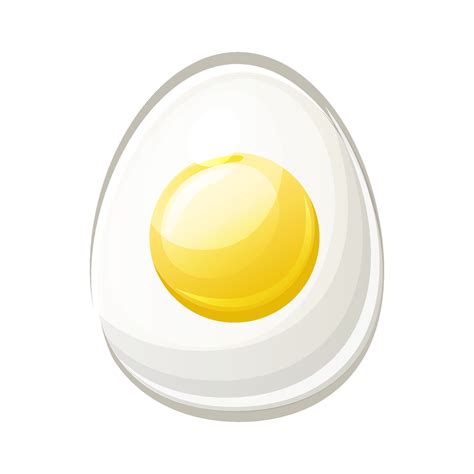 Isolated Egg With Yolk Vector Cartoon Object Vector Art At