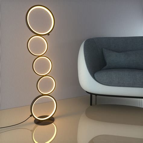 Jirth Led Floor Lamp For Living Room Brightness Levels Dimmable Touch