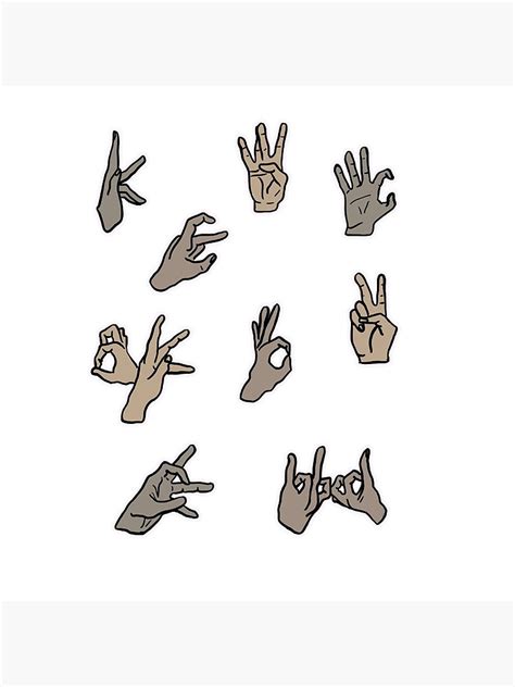 Gang Signs Stickers Pack Art Print For Sale By Dopestickerzz Redbubble