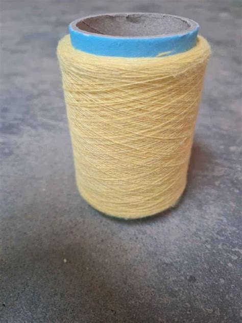 Twisted Plain S Light Yellow Cotton Yarn For Textile Industry