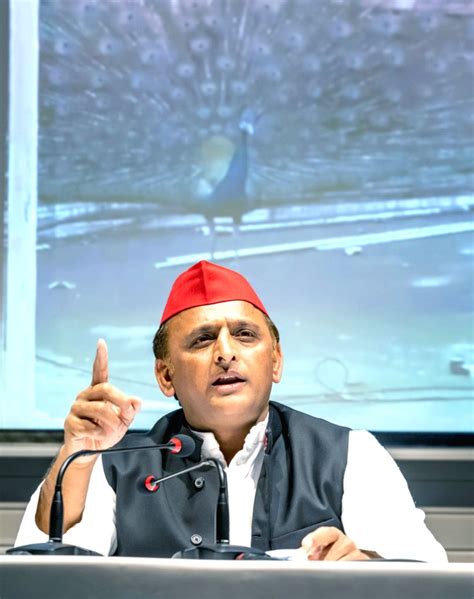 Samajwadi Party President Akhilesh Yadav Addresses A Press Conference