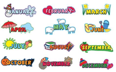 Clipart Months Of The Year 10 Free Cliparts Download Images On