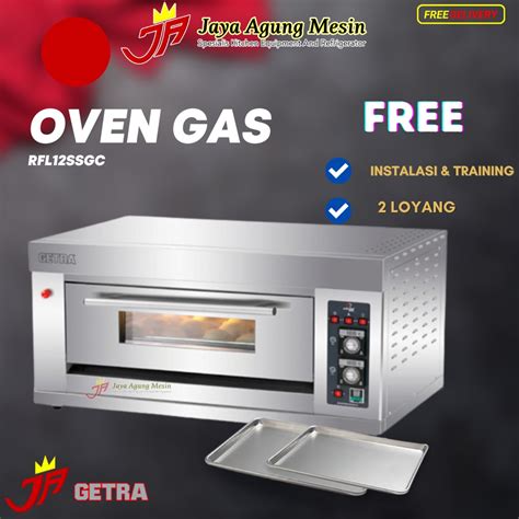 Jual Gas Baking Oven Getra RFL 12SSGC RFL 12SS 1 Deck Isi 2 Loyang