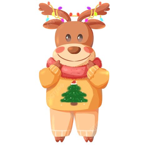 Winter Christmas Animal Deer Cartoon Winter Christmas Christmas
