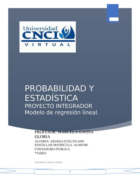 Proyecto Integrador Probabilidad Y Estadistica Probabilidad Y