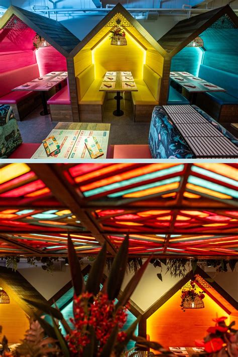 Colourful Indian Street Food Concept Interior Design Restaurant Colour