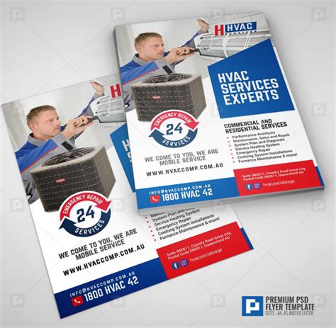 Heating And Cooling Services Flyer Psdpixel